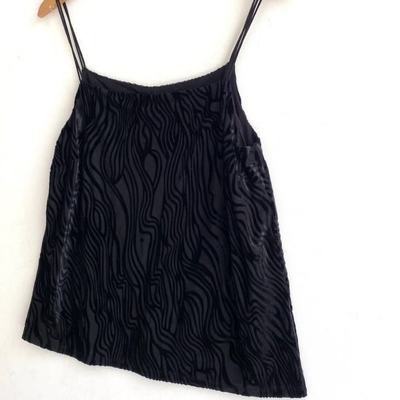 Anthropology Sunday in Brooklyn velvet black motif Tank Blouse, Size S, NWT - Picture 4 of 13